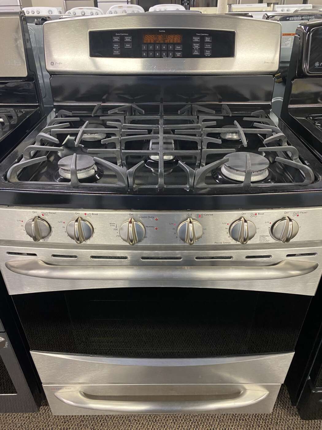Reconditioned G/E Self-Clean Convection Double-Oven GAS Range – Stainless