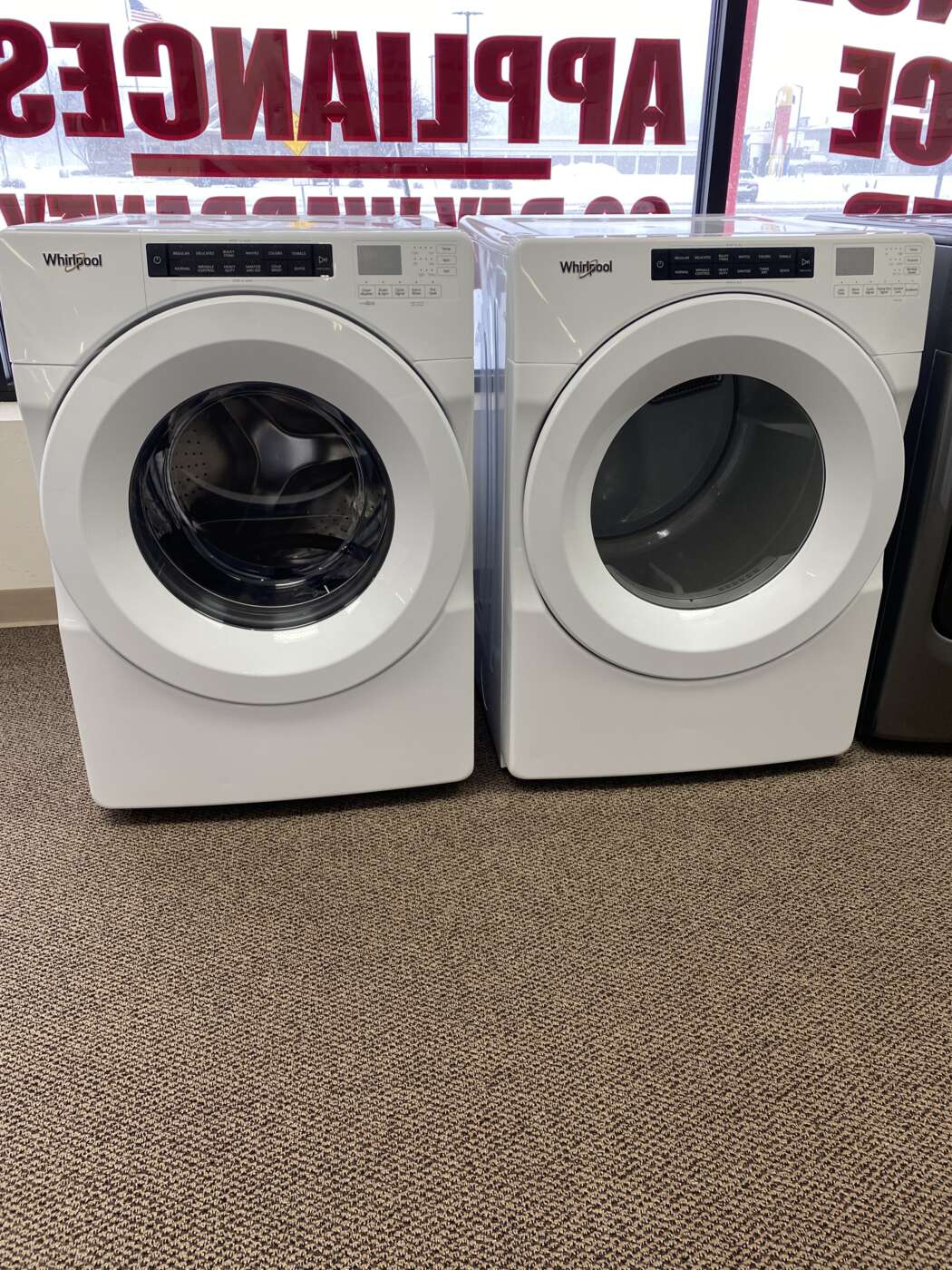 Reconditioned WHIRLPOOL 4.3 Cu. Ft. Front-Load H/E Washer & 7.4 Cu. Ft. Electric Dryer – White