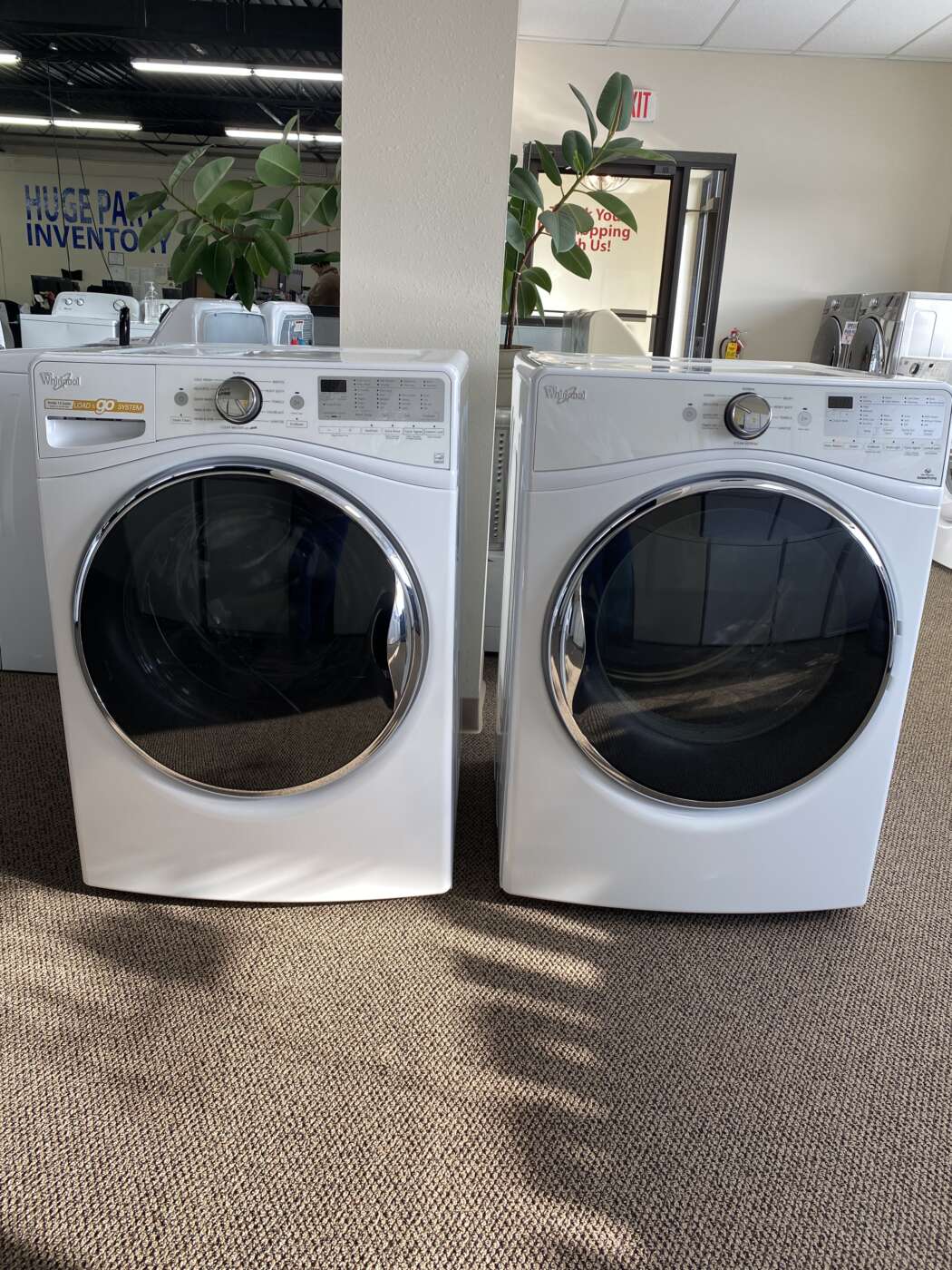 Reconditioned WHIRLPOOL 4.5 Cu. Ft. Front-Load H/E Washer & 7.4 Cu. Ft. Electric Dryer – White