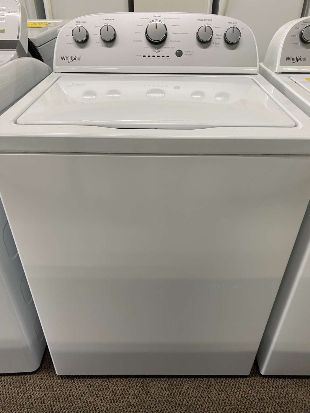 Reconditioned WHIRLPOOL 4.3 Cu. Ft. Top-Load H/E Washer – White