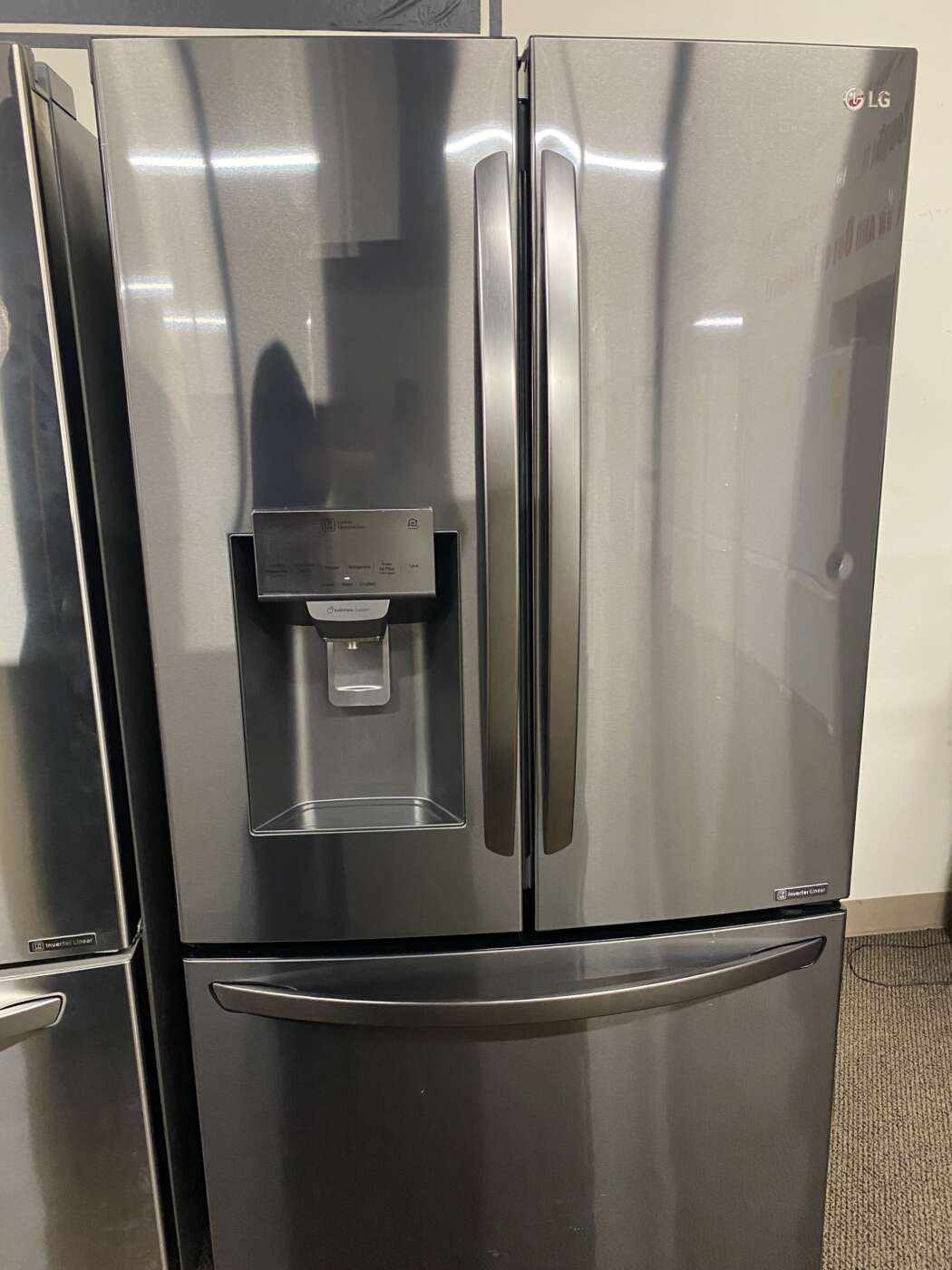Reconditioned LG 28 Cu. Ft. French Door Black Stainless Steel Refrigerator