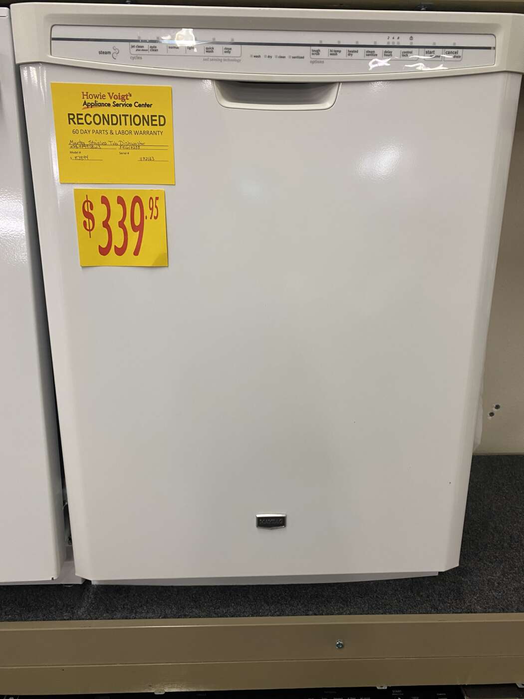 Reconditioned MAYTAG Dishwasher With Stainless Steel Tub