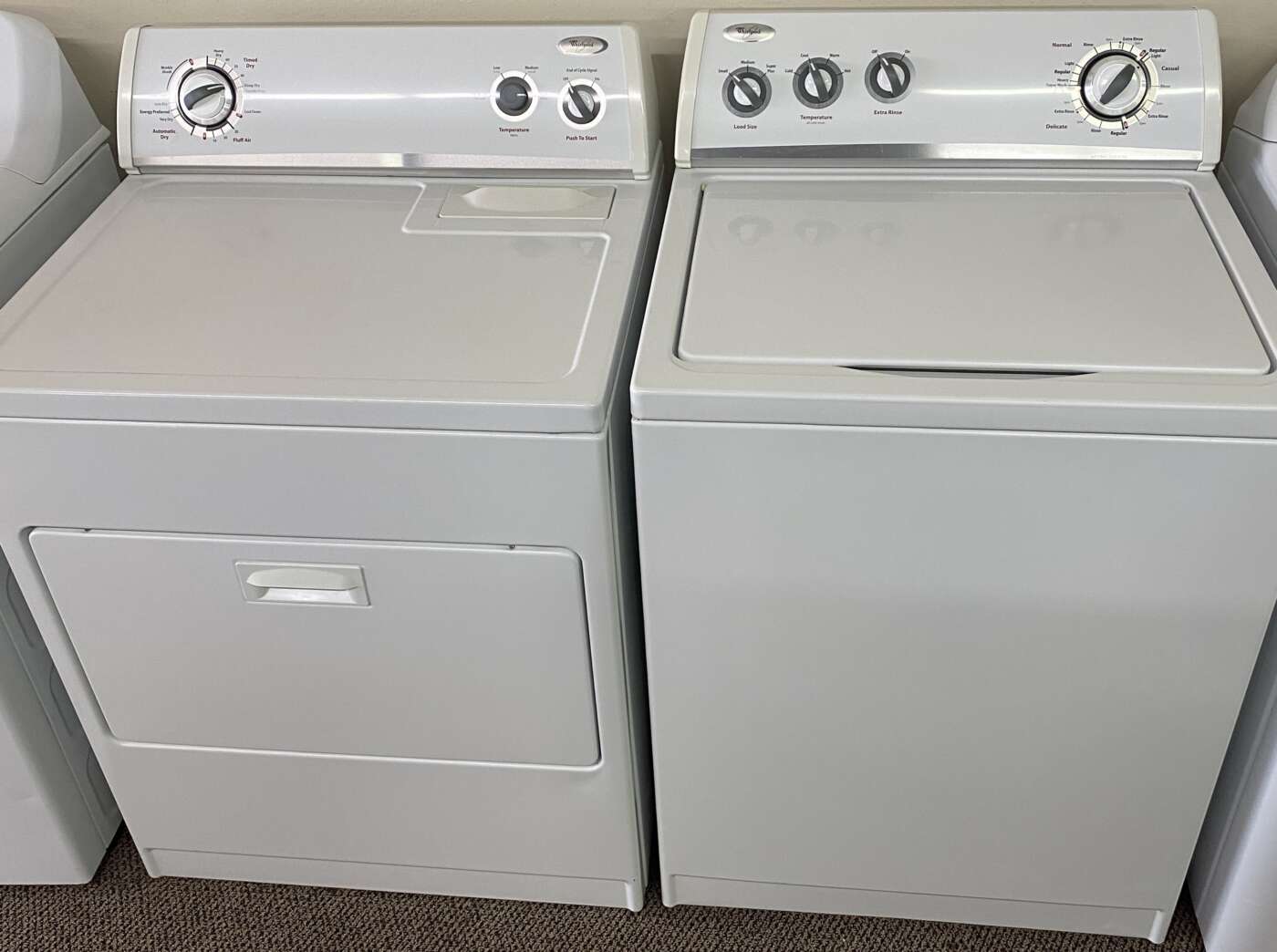 Reconditioned WHIRLPOOL Top-Load Washer and Electric Dryer Set