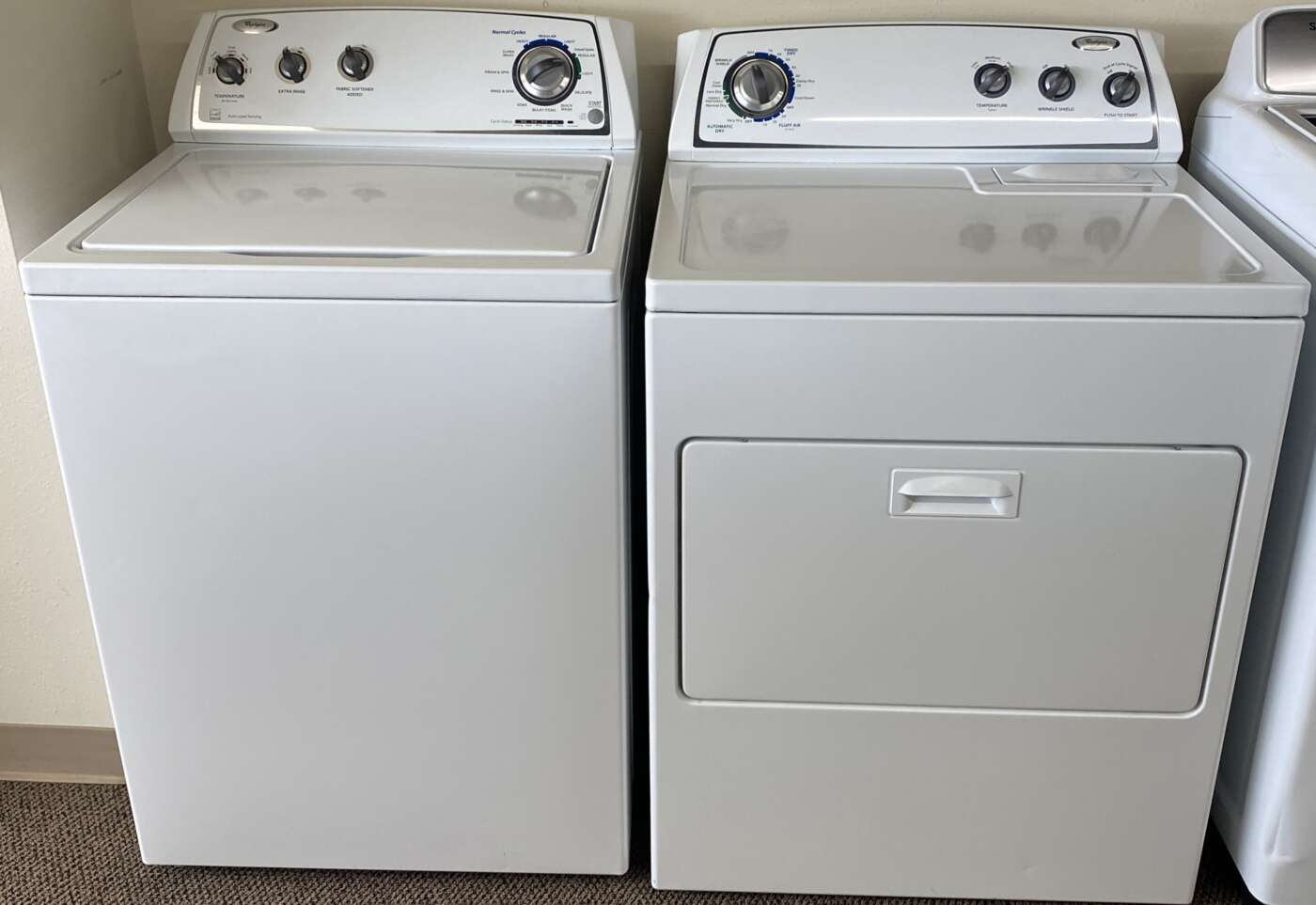 Reconditioned WHIRLPOOL 3.4 Cu. Ft. Top-Load Washer AND Electric Dryer