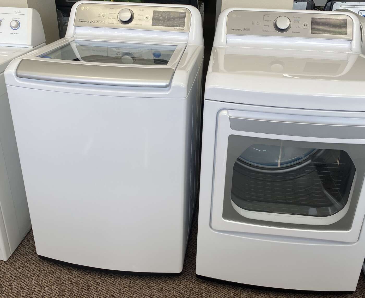 Reconditioned LG 5.6 Cu. Ft. Top-Load Washer And 7.3 Cu. Ft Electric Dryer