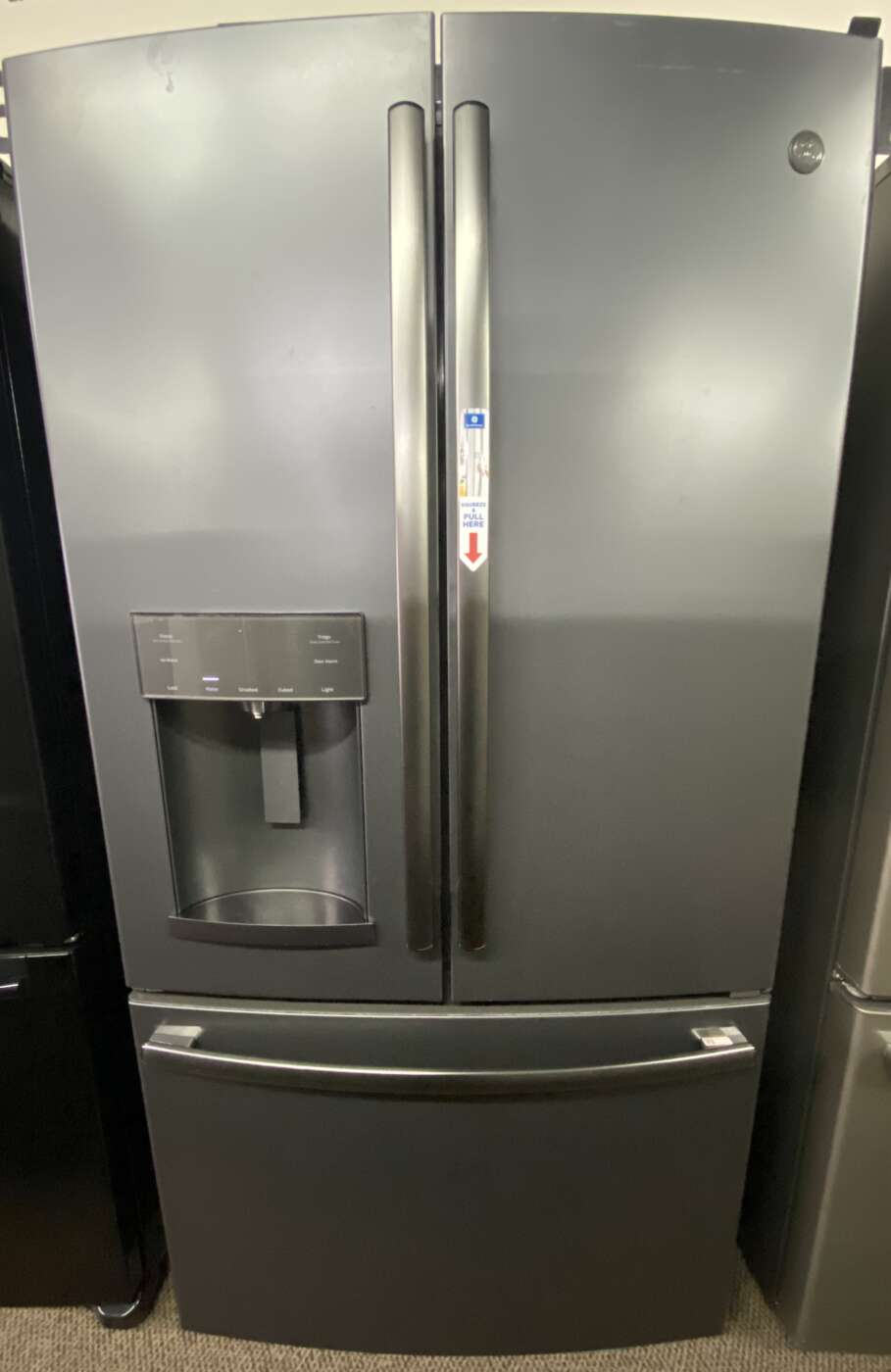 Reconditioned GE 27.7 Cu. Ft. French-Door Refrigerator With Door in Door (Black Slate)