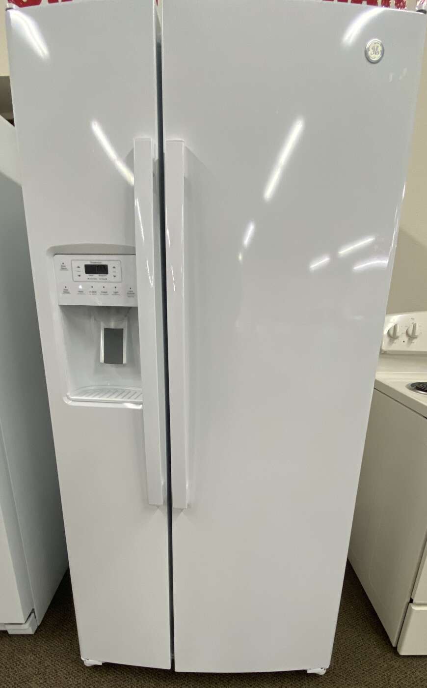 Reconditioned GE 23 Cu. Ft. Side By Side Refrigerator (White)