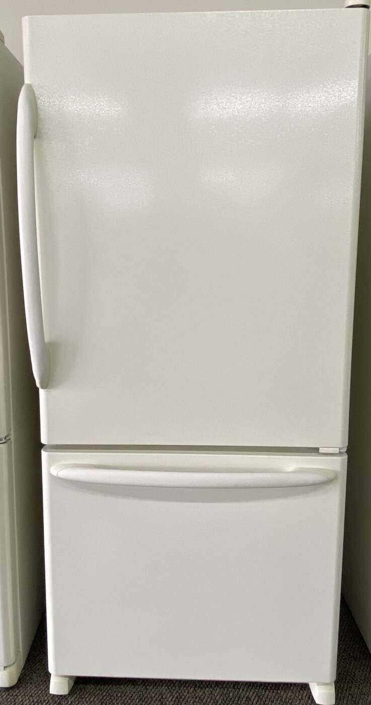 Reconditioned MAYTAG 18.6 Cu. Ft.  Bottom-Mount Refrigerator With Ice Maker (Bisque)