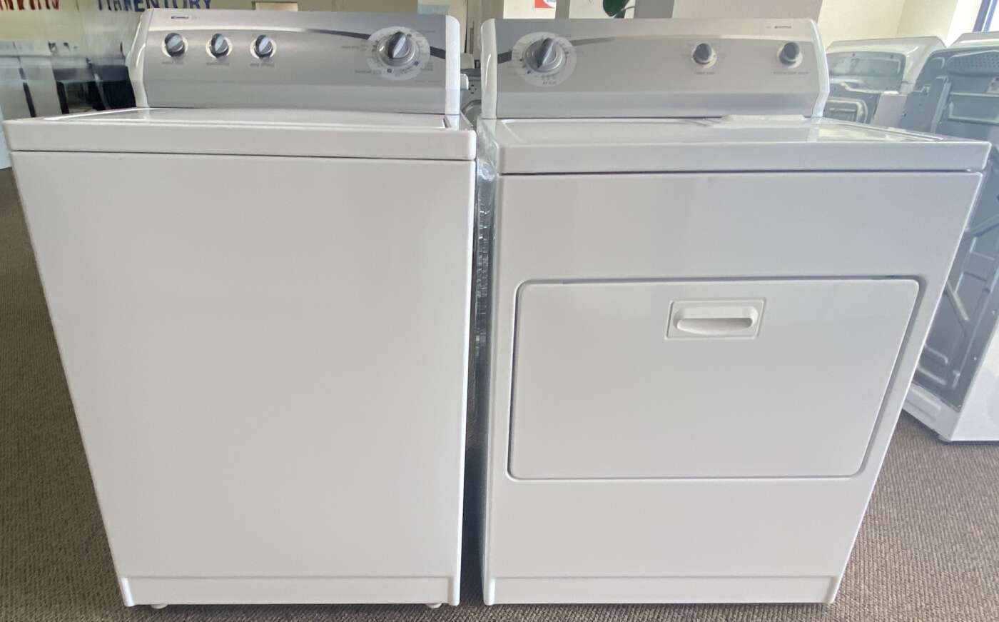 Reconditioned KENMORE Top-Load Washer and Electric Dryer Set (White)