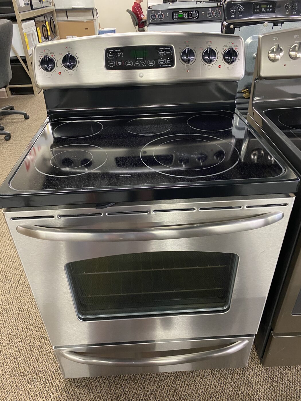 Reconditioned GE Smooth Top Electric Range (Stainless Steel)