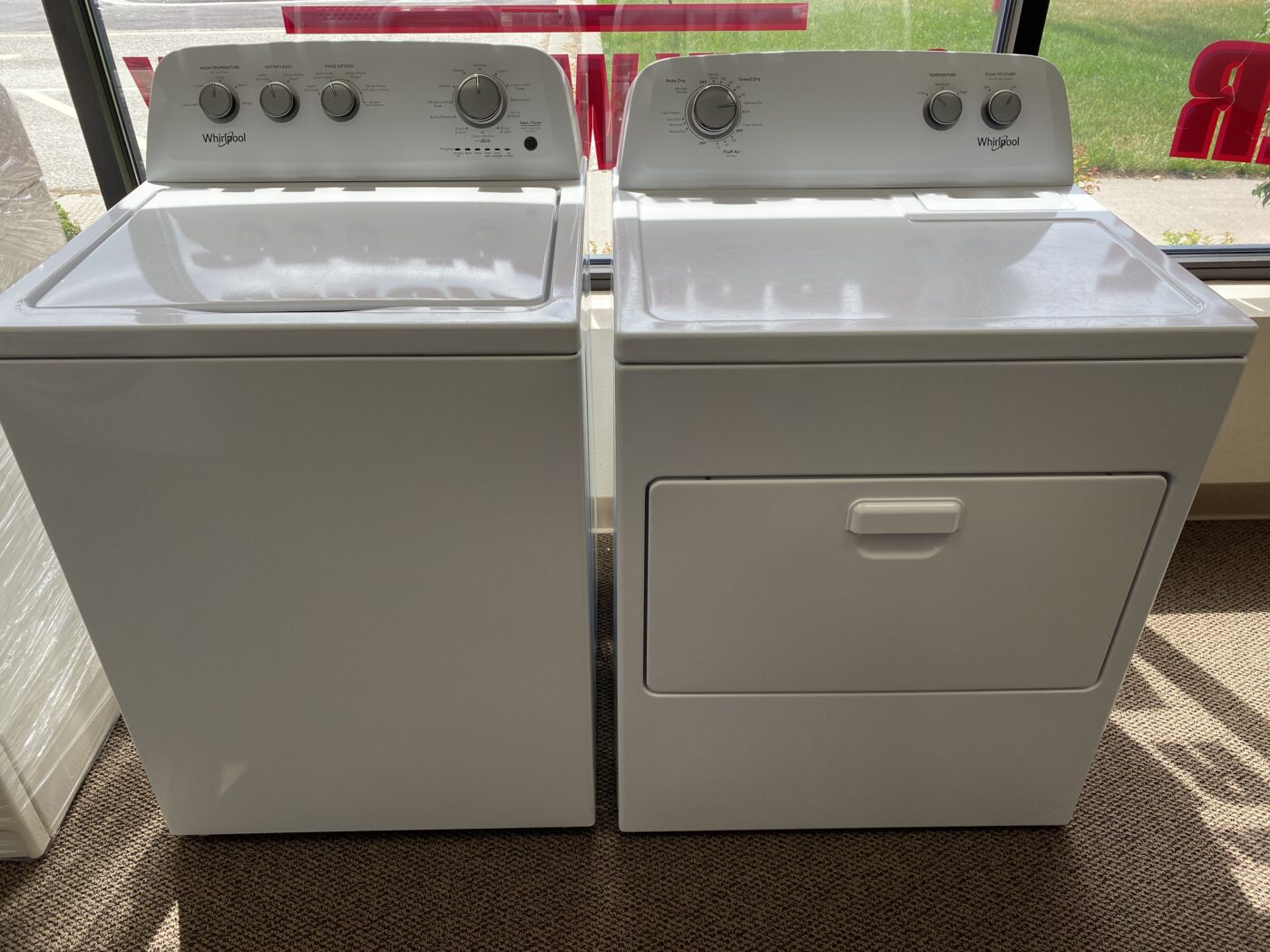 Reconditioned Whirlpool 3.8 cu. ft. Top Load Washer & 7.0 cu. ft. Electric Dryer (White)