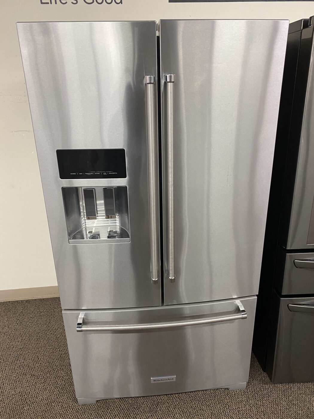 Reconditioned KitchenAid 26.8 cu. ft. French Door Refrigerator with Ice and Water Dispenser (Stainless Steel)