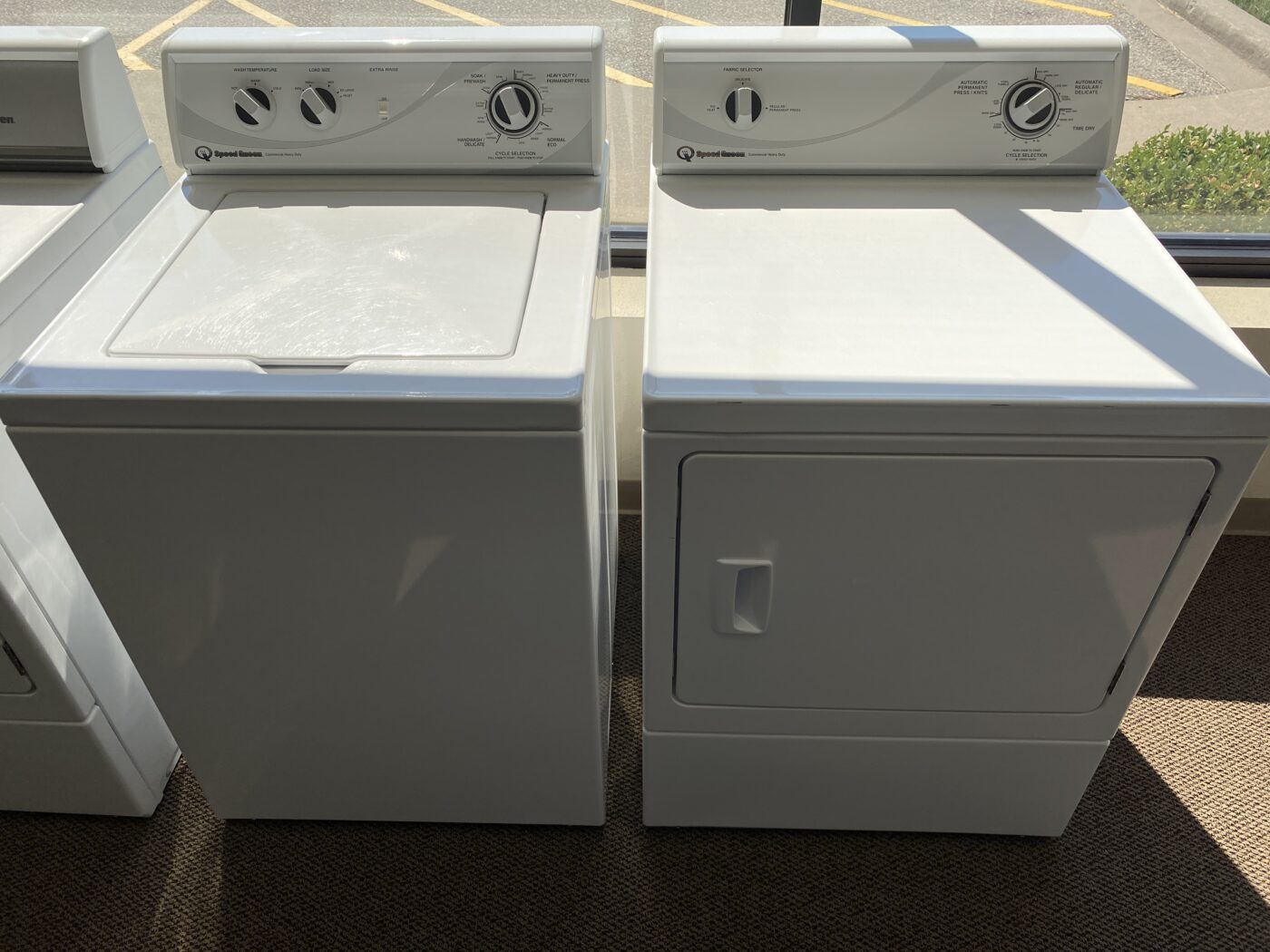 Reconditioned Speed Queen 3.3 cu. ft. Top Load Washer & 7.0 cu. ft. Electric Dryer (White)