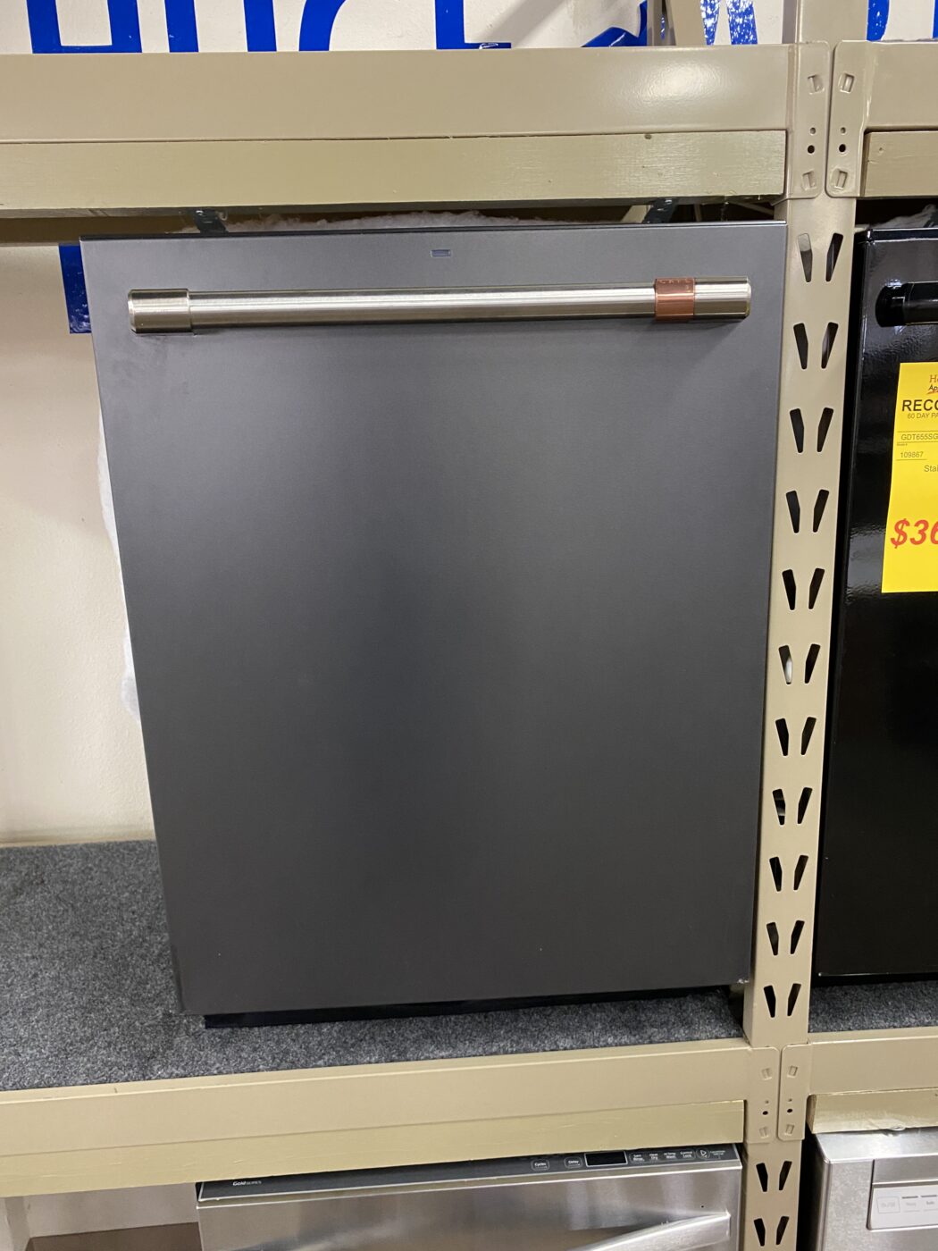 Reconditioned GE Cafe Dishwasher with Stainless Steel Tub & 3rd Rack (Matte Black)