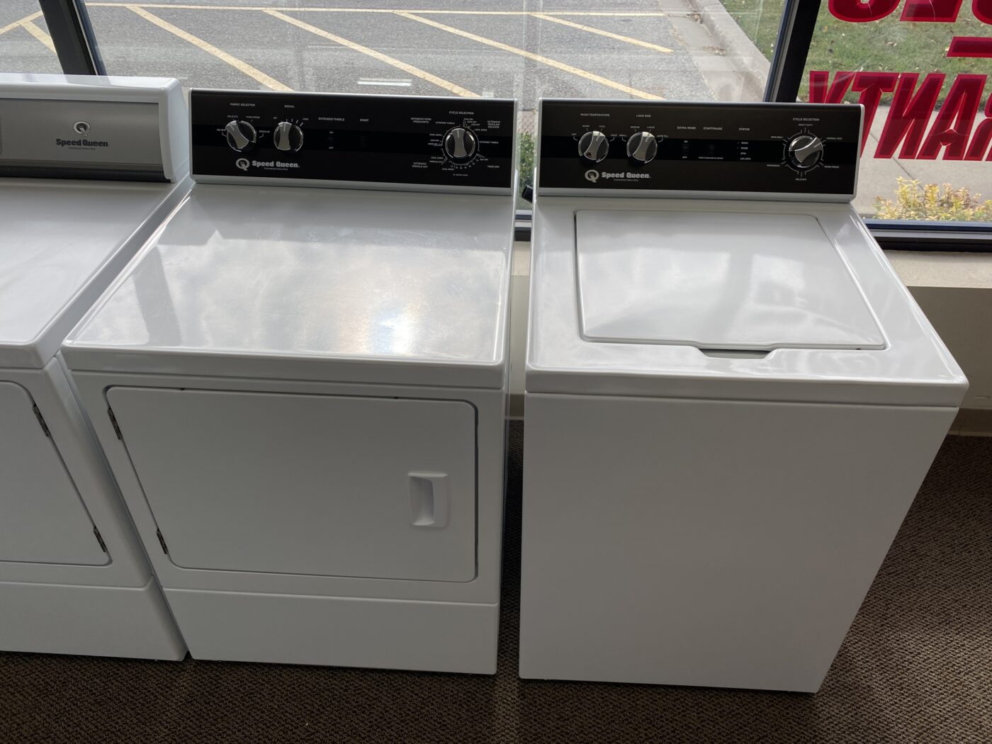 Reconditioned Speed Queen 3.2 cu. ft. Top Load Washer & 7.0 cu. ft. Electric Dryer (White)