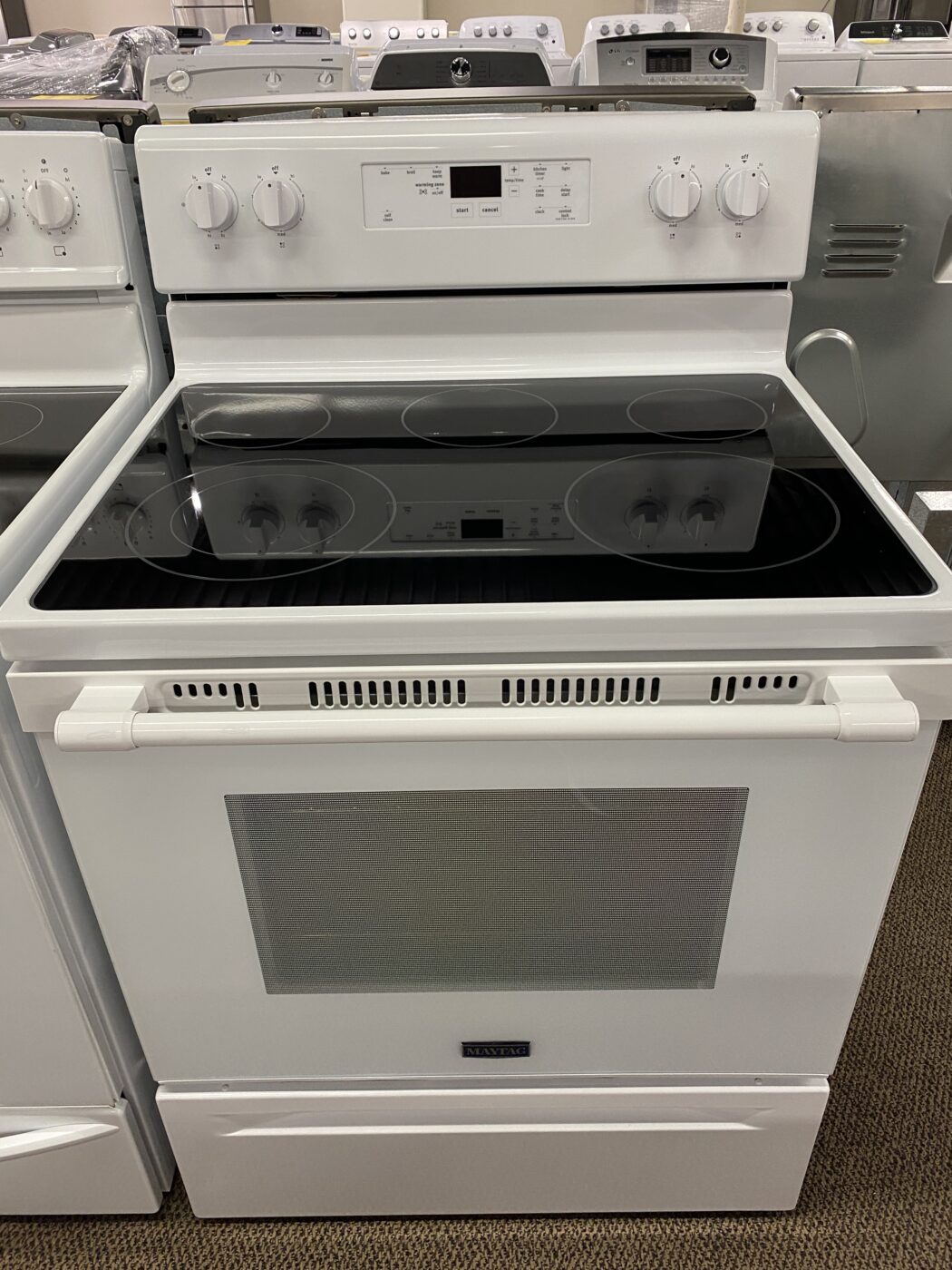 Reconditioned Maytag Smooth Top Electric Range (White)