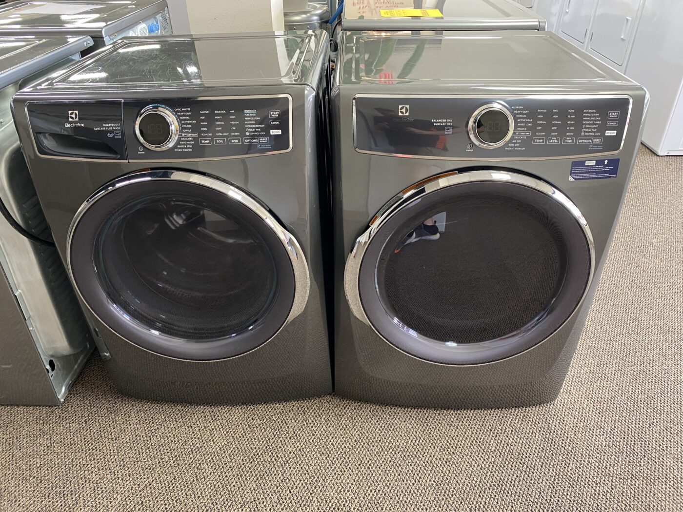 Reconditioned Electrolux 4.5 cu. ft. Front Load Washer & 8 cu. ft. Electric Dryer (Titanium)