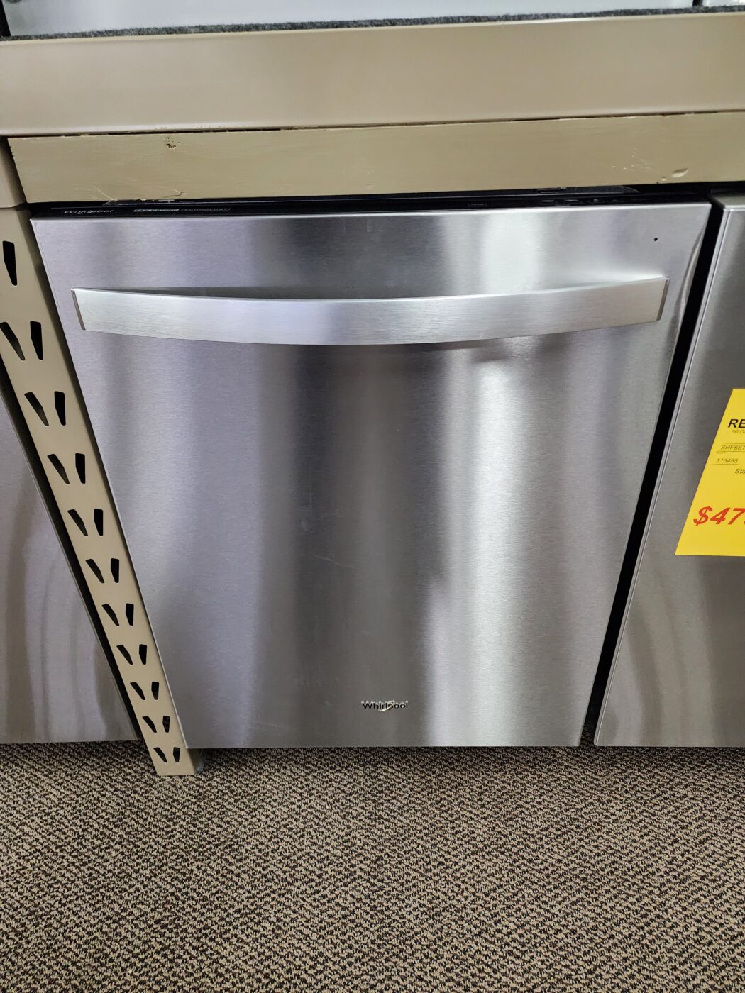 Reconditioned Whirlpool Dishwasher with Plastic Tub & 3rd Rack (Stainless Steel)