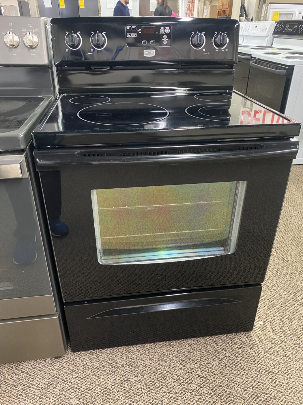 Reconditioned Whirlpool Smooth Top Electric Range (Black)