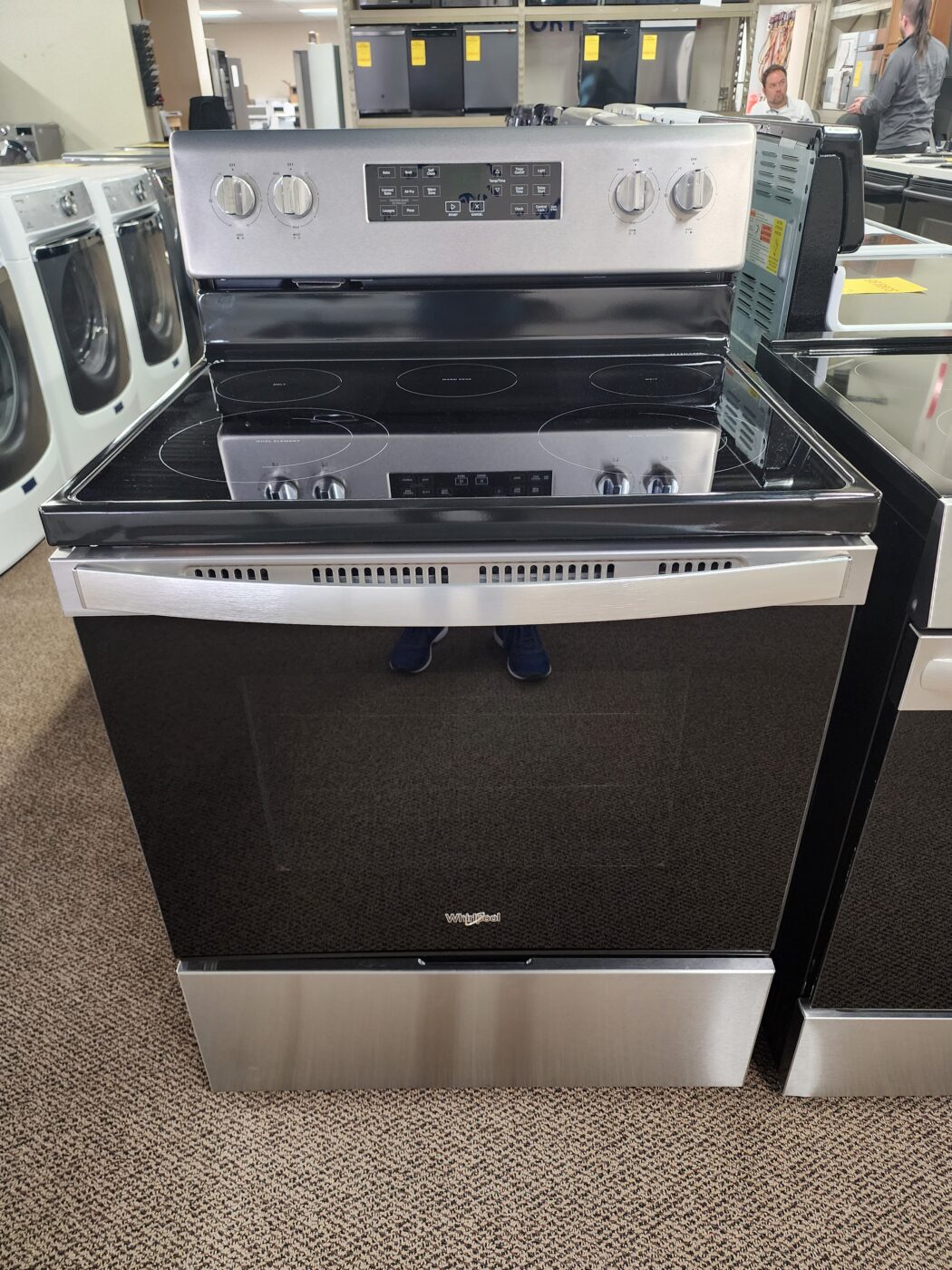 Reconditioned Whirlpool Smooth Top Electric Range (Stainless)