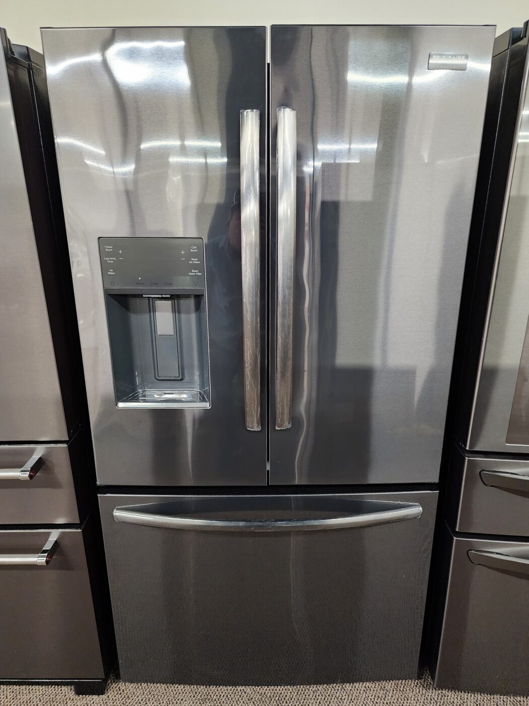 Reconditioned Frigidaire 23 cu. ft. French Door Refrigerator with Ice and Water Dispenser (Stainless Steel)