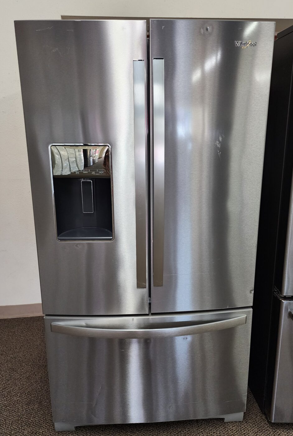 Reconditioned Whirlpool 27 cu. ft. French Door Refrigerator with Ice and Water Dispenser (Stainless Steel)